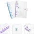 STOBOK 2pcs Clear A6 6-Ring Binder Cover, Refillable Planner Binder Cover, Snap Button Closure, Loose Leaf Folder