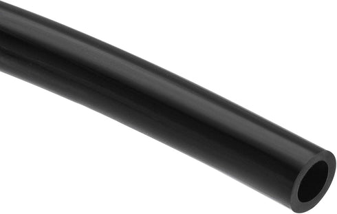 uxcell Pneumatic 8mm OD Polyurethane PU Air Hose Tubing Kit, 10 Meters Black with 10 Pcs Push to Connect Fittings