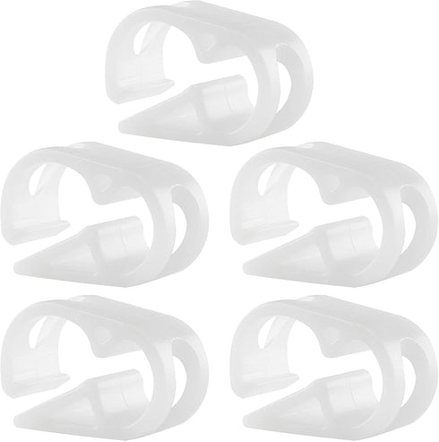 Plastic Tubing Clamps 1/4" - 5/16" Flow Control Hose Clamp, Laboratory Pinch Valve Shut Off - Pack of 5 White