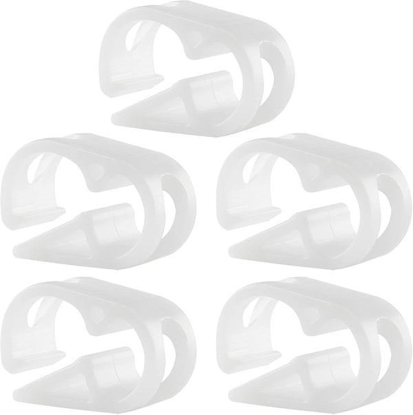 Plastic Tubing Clamps 1/4" - 5/16" Flow Control Hose Clamp, Laboratory Pinch Valve Shut Off - Pack of 5 White