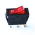 5 Pcs AC 16A/250V 20A/125V 3 Pin Switch, 2 Position Red Light On Off SPST Boat AC Rocker Switch KCD3