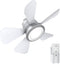 16.5'' Socket Fan Lights with Remote, 3 Colors Temperatures Ceiling Fan Lights,