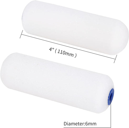 Mister Rui Foam Paint Roller, 4 Inch Paint Roller 10 Pack, High Density Small Foam Rollers for Painting
