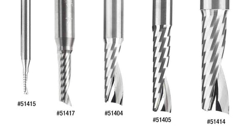 Amana Tool 51411 Solid Carbide CNC Spiral 'O' Single Flute, Plastic Cutting 1/8 Dia x 1