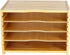 File Organizer with 3 Adjustable Shelves, Bamboo Document Letter Tray for Desktop Office Home Study Workstation Desk