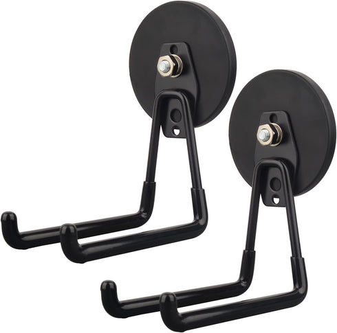 MUTUACTOR Large Magnetic Hooks, 2pcs Super Strong Heavy Duty Storage Hooks for Hanging Tools, Organization for Tool