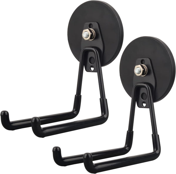 MUTUACTOR Large Magnetic Hooks, 2pcs Super Strong Heavy Duty Storage Hooks for Hanging Tools, Organization for Tool