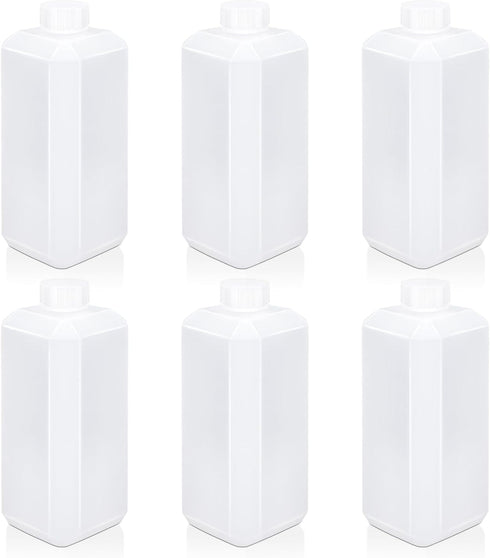 16.9oz Plastic Container Lab Chemical Reagent Bottles, 6 Pack Liquid Solid Storage Sample Sealing Bottles with Cap for