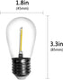 25-Pack S14 LED Bulb String Light Bulbs 7 Watt Equivalent Equivalent Daylight White 6000K 0.65W E26 LED Edison Replacement Light Bulbs for Indoor Outdoor String Lights, Clear Plastic, 120V by MaoTopCom