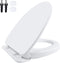 SS124 Toilet Seat Replacement Compatible with TOTO, Elongated Soft Close Toilet Seat