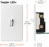 Dimmer Dimmable Bulbs, 150 3-Way, TGCL-153PH-AL, Lutron Toggler LED+ Switch for LED, Halogen and Incandescent Watt