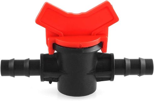 DGZZI Barbed Ball Valve 4PCS, 3/8-Inch ID in-Line Ball Valve Shut-Off Switch for Drip Irrigation and Aquariums