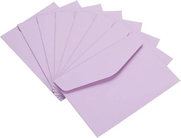 PATIKIL Mini Envelopes, 60 Pack 4.5 x 3.2 Inch Paper Blank Small Items Storage for Greeting Note Party (Light Purple)