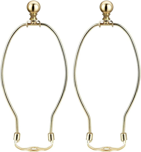 10 Inch Lamp Harp, Gold 2 Set, Metal Lamp Shade Harp Holder, DIY Detachable Lampshade Bracket