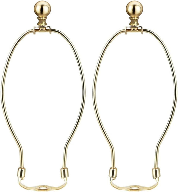 10 Inch Lamp Harp, Gold 2 Set, Metal Lamp Shade Harp Holder, DIY Detachable Lampshade Bracket