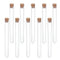 10Pcs Clear Plastic Test Tubes with Cork Stoppers, 15x150mm 13ml for Jewelry Seed Beads Powder Storage