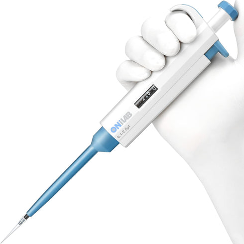 ONiLAB Lab Micropipette, Adjustable Volume Single Channel Pipettors, 0.1-2.5ul