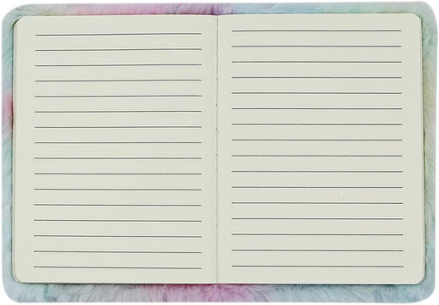 Lovely Animal Notebook, Kids Plush Diary for Girls, A6 Ruled Journal, 160 Pages