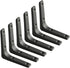 SAYAYO Black Shelf Bracket, 4 x 4 Inch Heavy Duty Iron Bracket, 6 PCS Hanging Angle Brackets Shelf Support