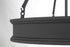 28990 100-Watt 3-Light Bulbs Minka Lavery Matte Black Drum Pendant Light with Frosted Clear Glass Shade, No Included