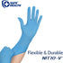 Safe Health NITRO-V Nitrile-Vinyl Synthetic Exam Disposable Gloves, Latex Free, Powder Free, Blue, Box of 100