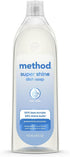 Method Super Shine Liquid Dish Soap, Powered by Enzymes, Free + Clear,