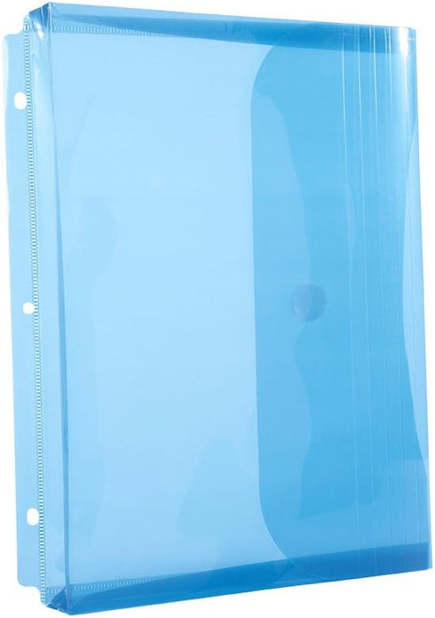 Filexec Poly Envelope, Letter, Side-Load, Hook & Loop Closure, 3-Hole Punched, Blue (Pack of 12) (50084-17221) by filexec