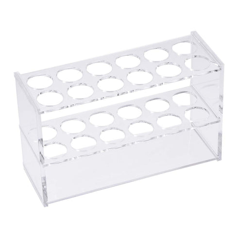 uxcell Acrylic Test Tube Holder Lab Stand Rack with 2x6 Wells for Centrifuge Tubes (Clear)