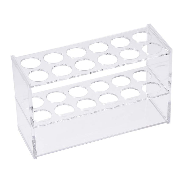 uxcell Acrylic Test Tube Holder Lab Stand Rack with 2x6 Wells for Centrifuge Tubes (Clear)