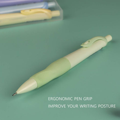 Cute Mechanical Pencil Set, 4 Pencils with 0.7 mm Leads, 4 Cases, 2 Erasers for Students