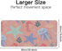Generic 35. 4" 16. 5" Jellyfish Starfish Ocean Desk Mat Multifunctional Large Keyboard Mouse Pad, Waterproof Dual Sided