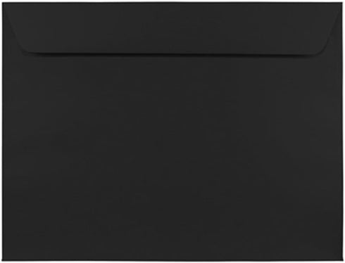 JAM PAPER 9 x 12 Booklet Premium Envelopes - Smooth Black - 25/Pack