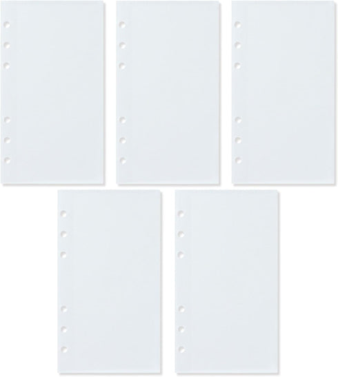 Koqye A6/A7 Cash Envelope, Loose Leaf Binder Dividers with Pockets for Budgeting Cash & Expense Envelopes (A6 Clear)