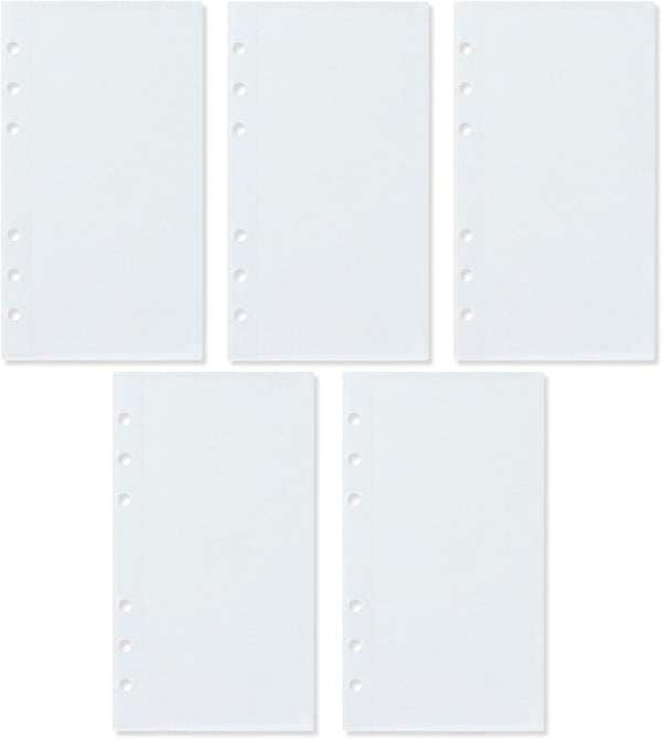 Koqye A6/A7 Cash Envelope, Loose Leaf Binder Dividers with Pockets for Budgeting Cash & Expense Envelopes (A6 Clear)