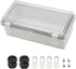 Zulkit Junction Box, ABS Plastic Dustproof Waterproof IP65 Electrical Box with Hinged Shell and Clear Cover