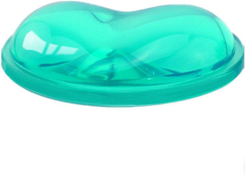 Ergonomic Silicone Gel Wrist Support Mouse Pad - Clear Heart-Shaped Translucent Hand Pillow Cushion, Green