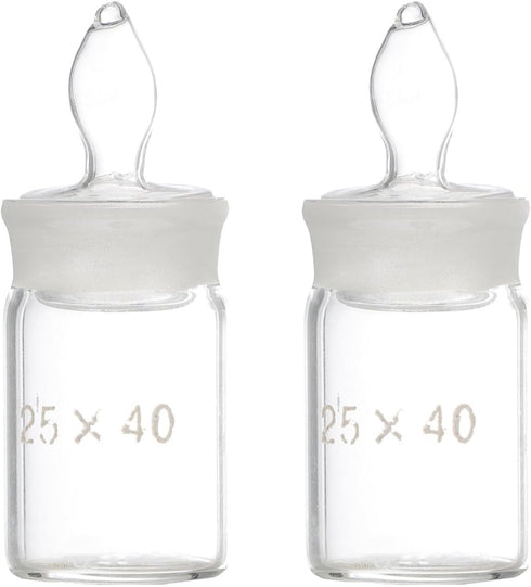 Hemobllo Glass Beakers 2pcs, Weighing Bottle Chemistry Laboratory Equipment Pycnometer Flask for Specific Gravity
