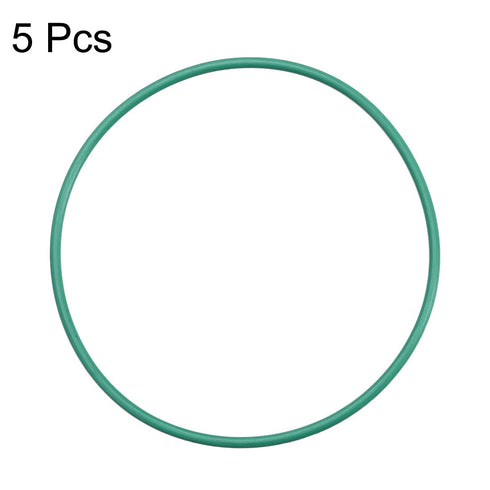 uxcell Fluorine Rubber O-Rings, 45mm OD 42mm ID 1.5mm Width FKM Seal Gasket for Machinery Plumbing, Green, Pack of 5