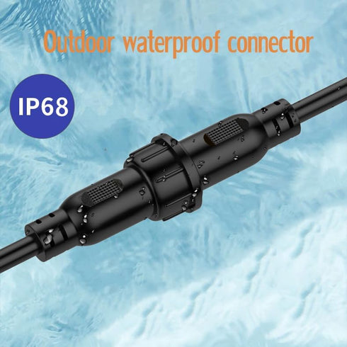Waterproof Connectors 3 Wire, 12AWG Male Female Plug LED Connector with 3Pin Extension Cable