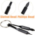 8Pcs Portable Keychain Screwdriver Set, Mini Pocket Key Chain Phillips Slotted Head Screwdriver