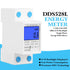 Single Phase Energy Meter Electric Meter LCD KWH Meter 110-130V 5-32A 60Hz Single Phase DIN-rail KWH Meter Power Meter Backlight Electricity Power Consumption Wattmeter Energy Meter