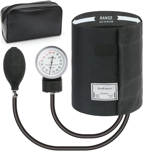 Aneroid Sphygmomanometer by LotFancy, X-Large Thigh BP Cuff (16-26in), Professional Manual Blood Pressure Monitor