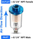 3Pack Oil Water Separator for Air Line,1/4'' NPT Inlet and Outlet, Air Line Compressor Fitting Spray Gun,Use on Air-Compressor Tools and Air-Tool Accessory (With 5Pcs Spray Gun Filters) by Terberl