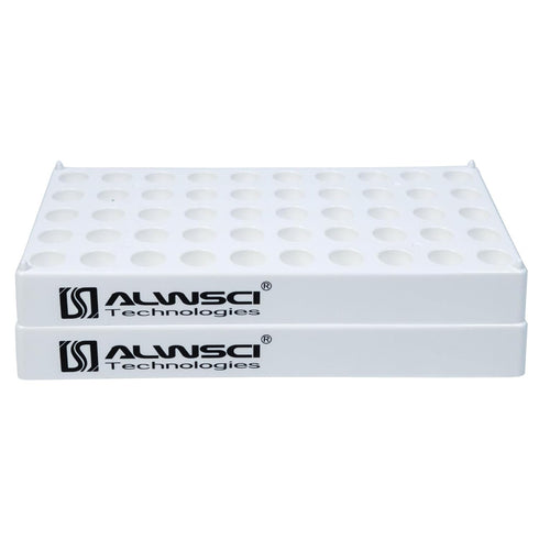 ALWSCI 2PCS Autosampler Vial Rack, White, 12mm Multipurpose Vial Tray Holder for 2ml Vial Storage