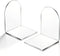 Tomedny 1 Pair Acrylic Bookends, Clear Decorative Heavy Duty Book End Thicken Non