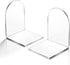 Tomedny 1 Pair Acrylic Bookends, Clear Decorative Heavy Duty Book End Thicken Non