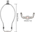 2-pack 6 Inch Lamp Shade Harp Holder Horn Frame Bracket with Light Base and Ball Finial DIY Lighting Replacement
