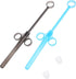 2Pcs 1 16.5X6.8CM Healifty Oil Syringe Douche Cleaner: Personal Lubricant Applicator Anal Vagina Cleaning Kit Reusable