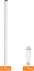 9.8" MECCANIXITY Threaded Extension Rod, Lamp Pipe with Connector Light Fixture Parts for Pendant Light Island Lighting