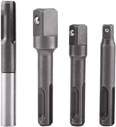 Impact Socket Set Hand Tools, 1/4" Hex Socket Adaptor, 1/4", 3/8", 1/2" Head, Nut Driver Socket Adapter Set
